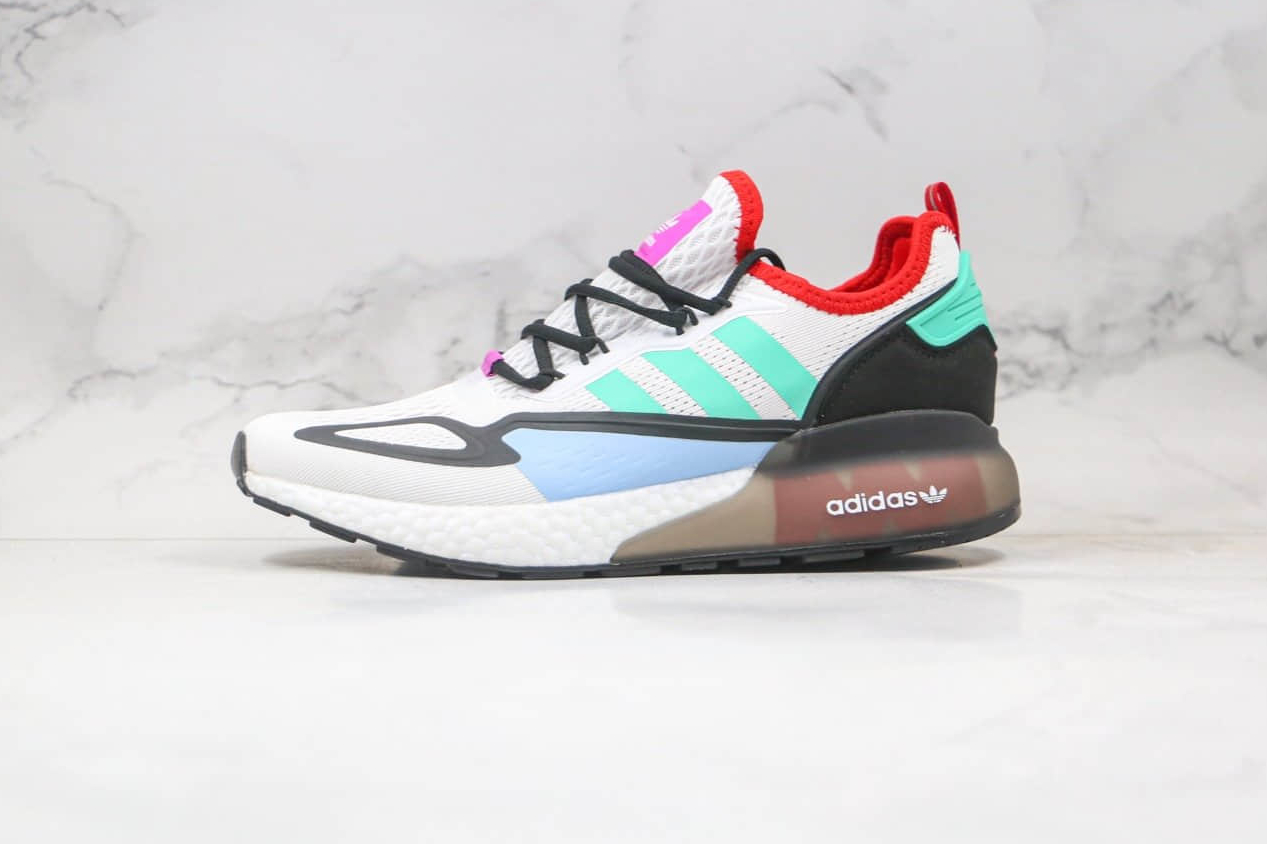 Adidas ZX 2K Boost White Black Red Green Shoes FV2958 - Stylish and Versatile Footwear!