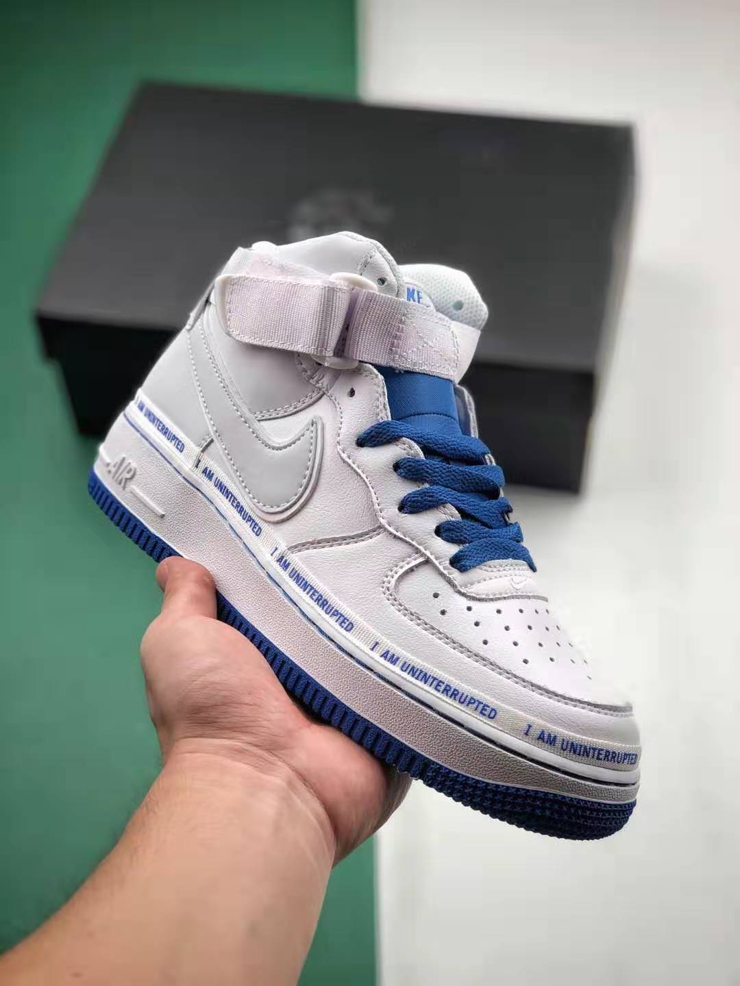 Nike AF1 High MTAA QS Uninterrupted White Blue CQ0494-600 - Premium Edition at Exclusive Prices!