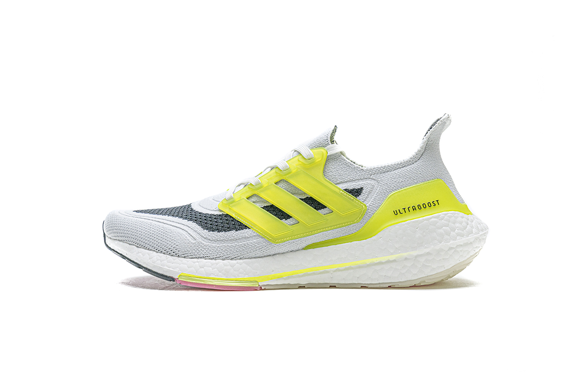 Adidas Ultra Boost 21 White Volt FY1214 - Top Performance Running Shoes