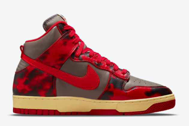 Nike Dunk High 'Red Acid Wash' DD9404-600 - Trendy Retro Sneakers For Style-Forward Individuals