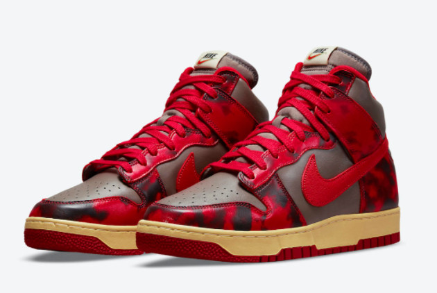 Nike Dunk High 1985 SP 'Acid Wash' Red/Chile Red - Limited Edition!
