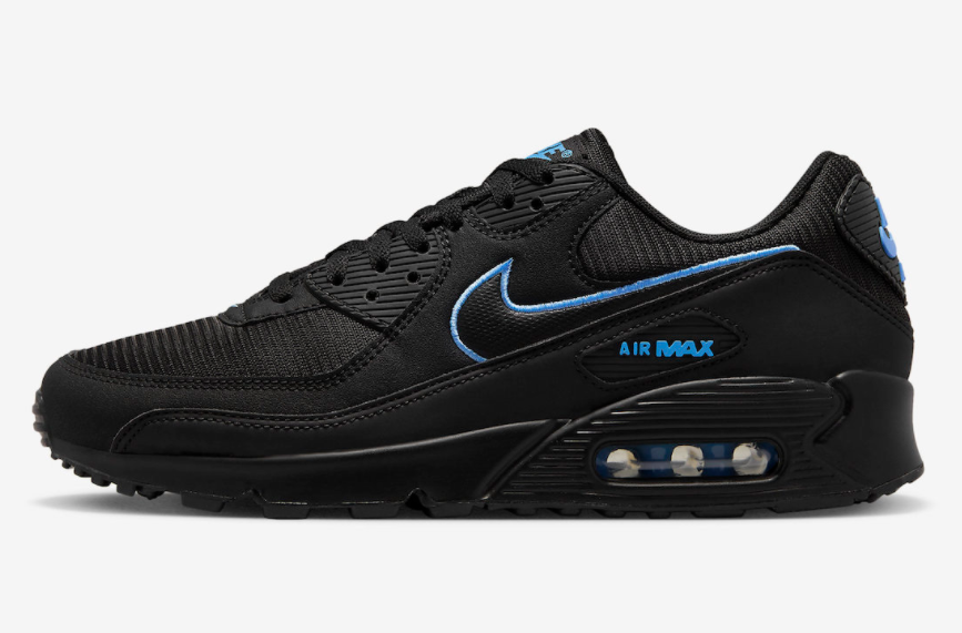 Nike Air Max 90 'Black University Blue' FJ4218-001 | Stylish Sneakers for Men | Limited Edition Release