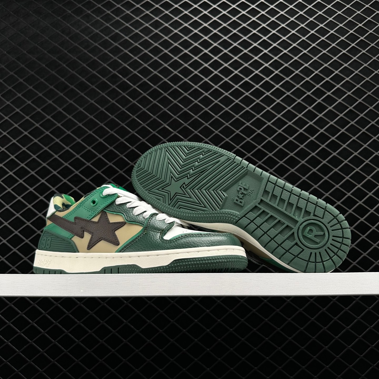 A Bathing Ape Bape SK8 Sta ABC Camo Green - Trendy and Stylish Sneakers