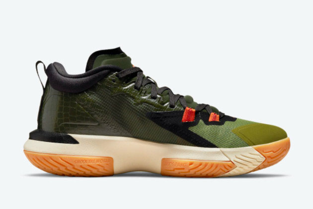 Jordan Zion 1 'Bayou Boys' Carbon Green/Asparagus-Beach-Black DA3130-300 - Trendy Athletic Sneakers