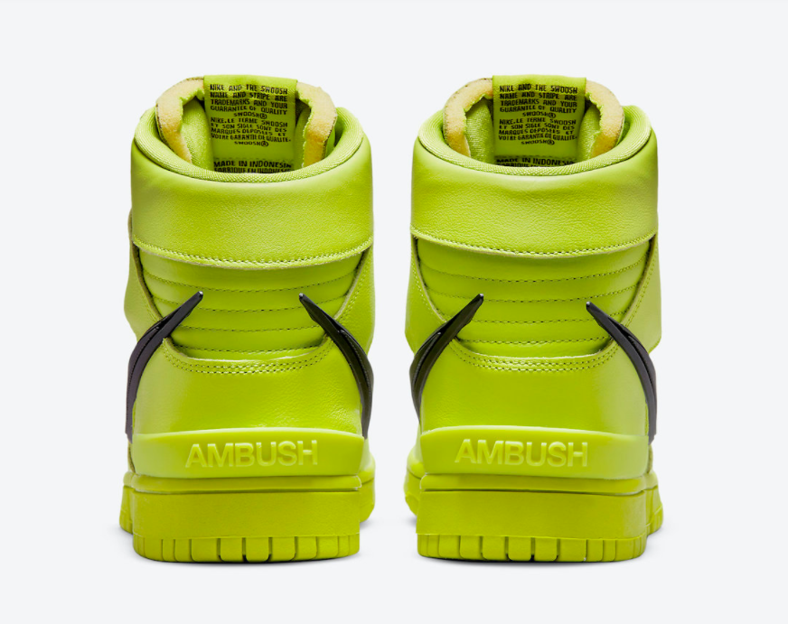 Nike AMBUSH x Dunk High 'Flash Lime' CU7544-300 - Stylish Collaboration with Vibrant Green Accents