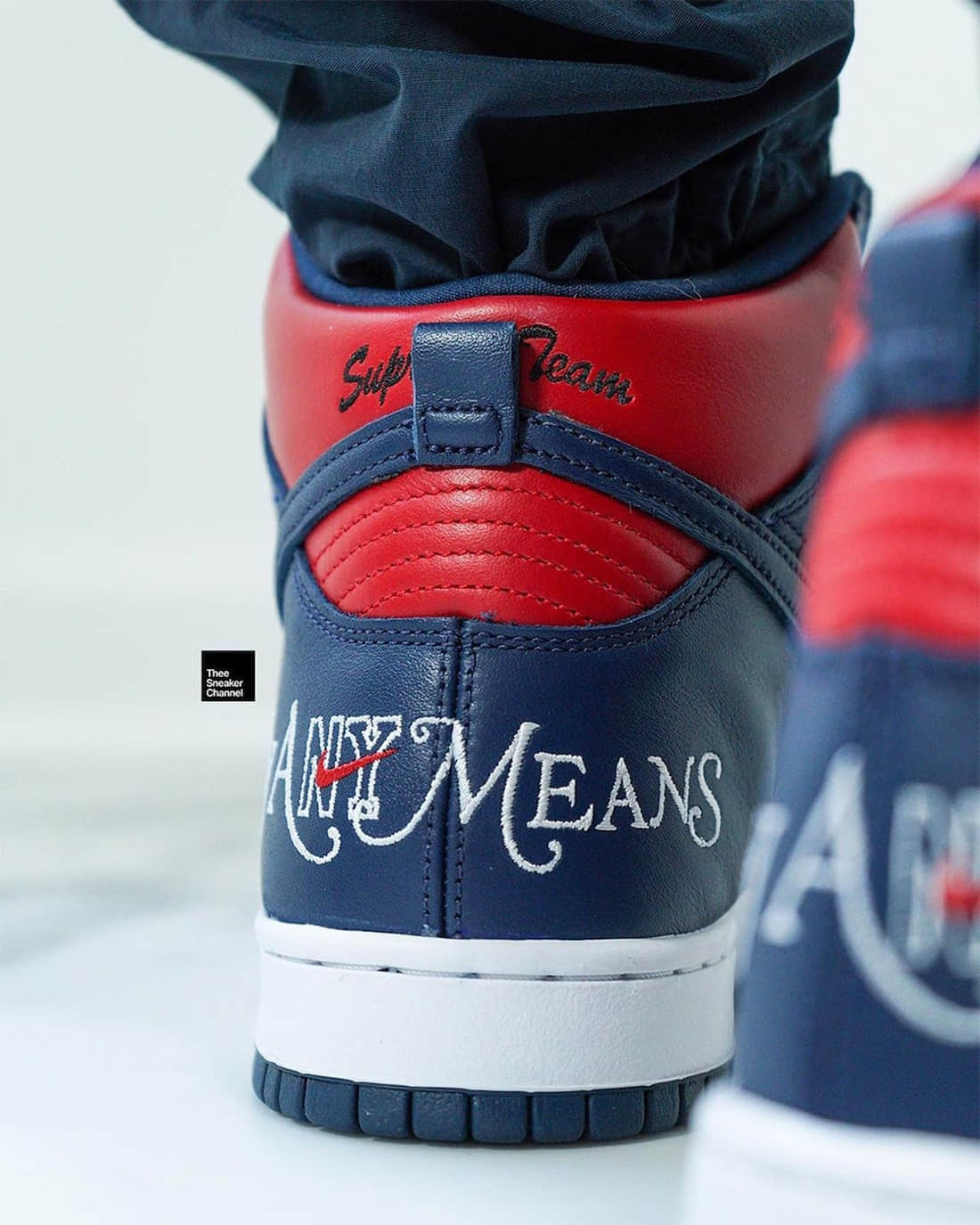Nike Supreme x Dunk High SB 'By Any Means - Red Navy' DN3741 600 - Limited Edition