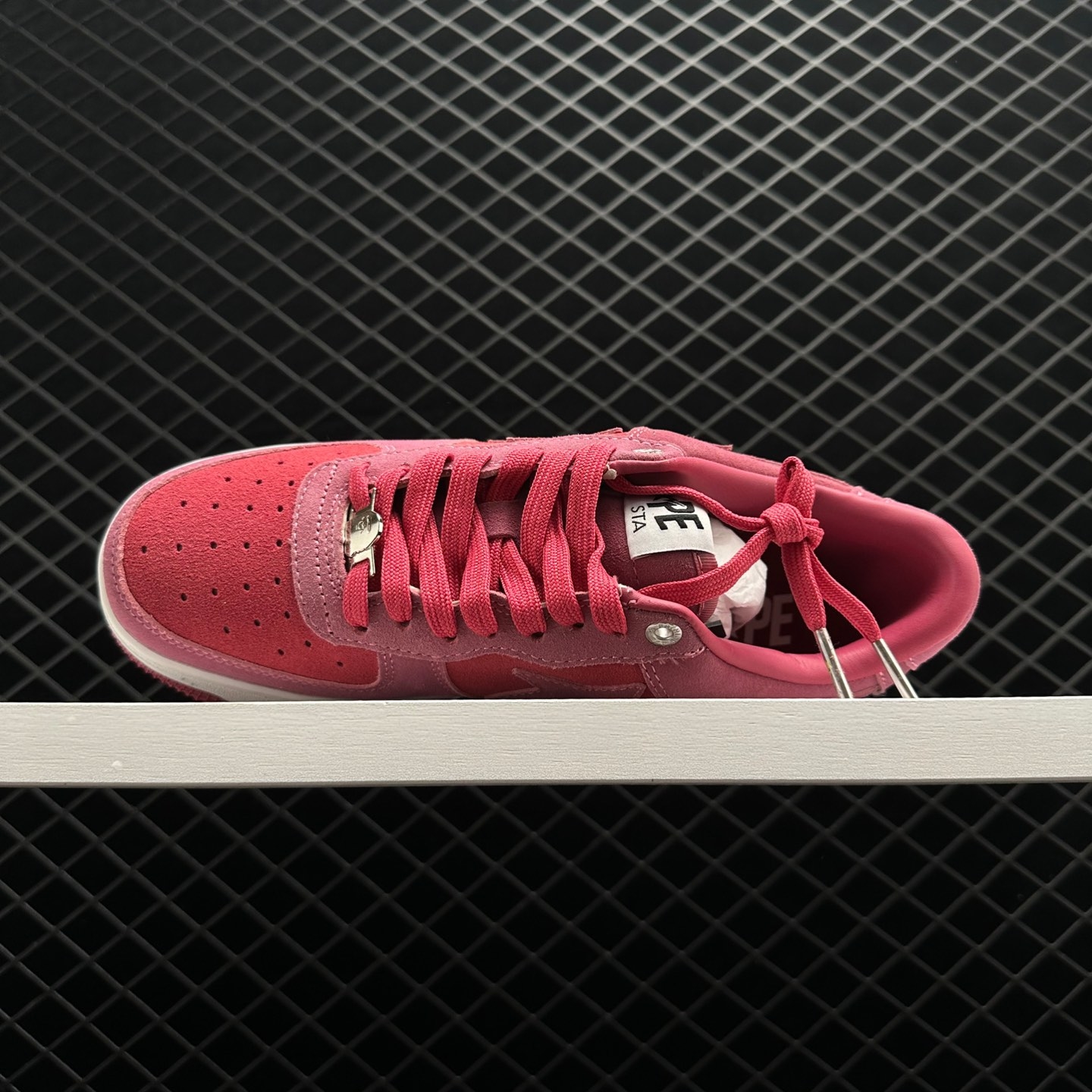 A Bathing Ape Bape Sta Pink Suede - Striking Sneakers for Street Style.