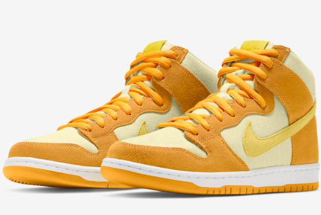 Nike SB Dunk High 'Pineapple' White/Yellow DM0808-700 - Limited Edition Release!