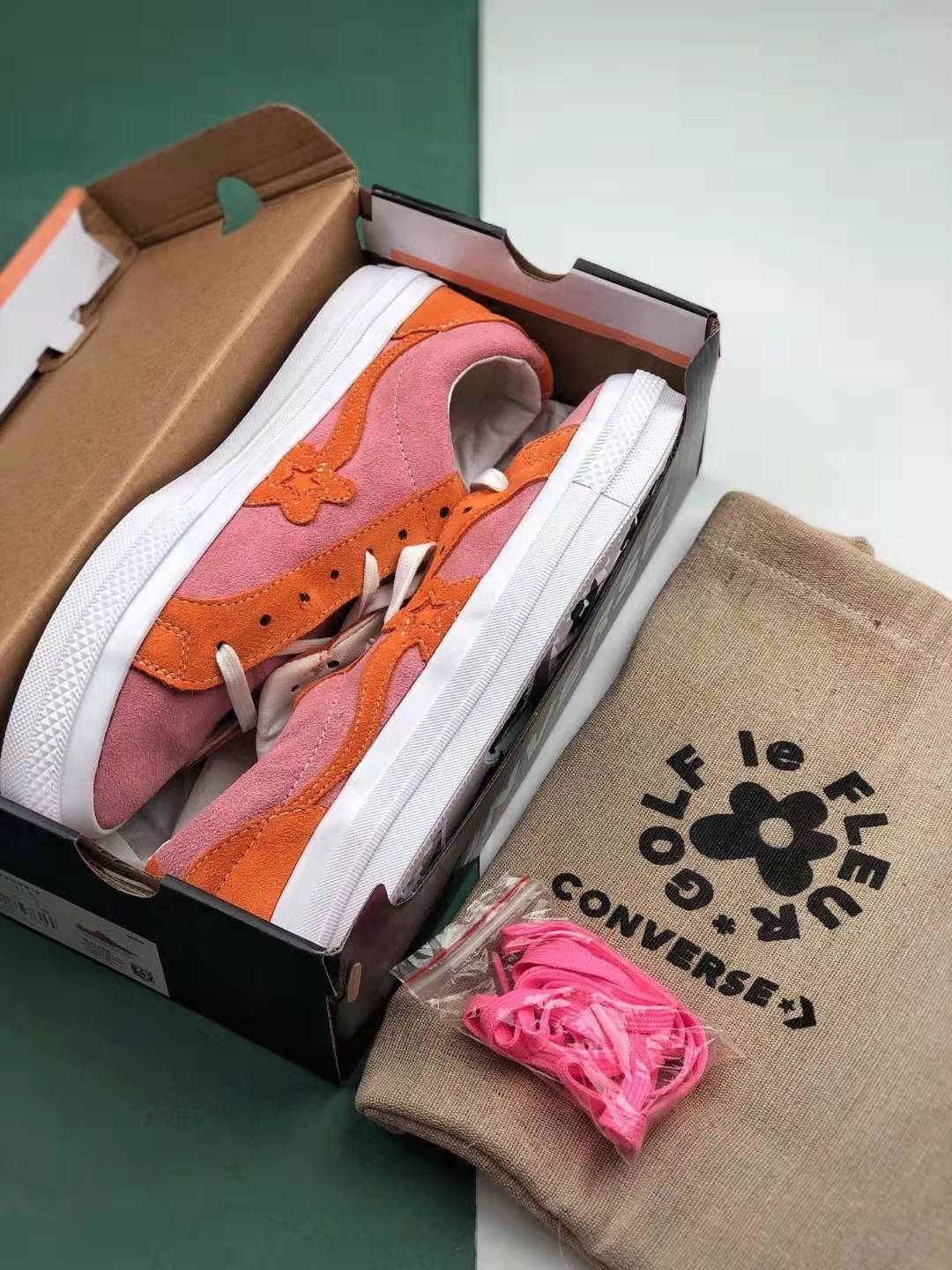 Converse One Star Ox Tyler the Creator Golf Le Fleur Pink Orange 162125C - Unique Style and Vibrant Colors | Free Shipping