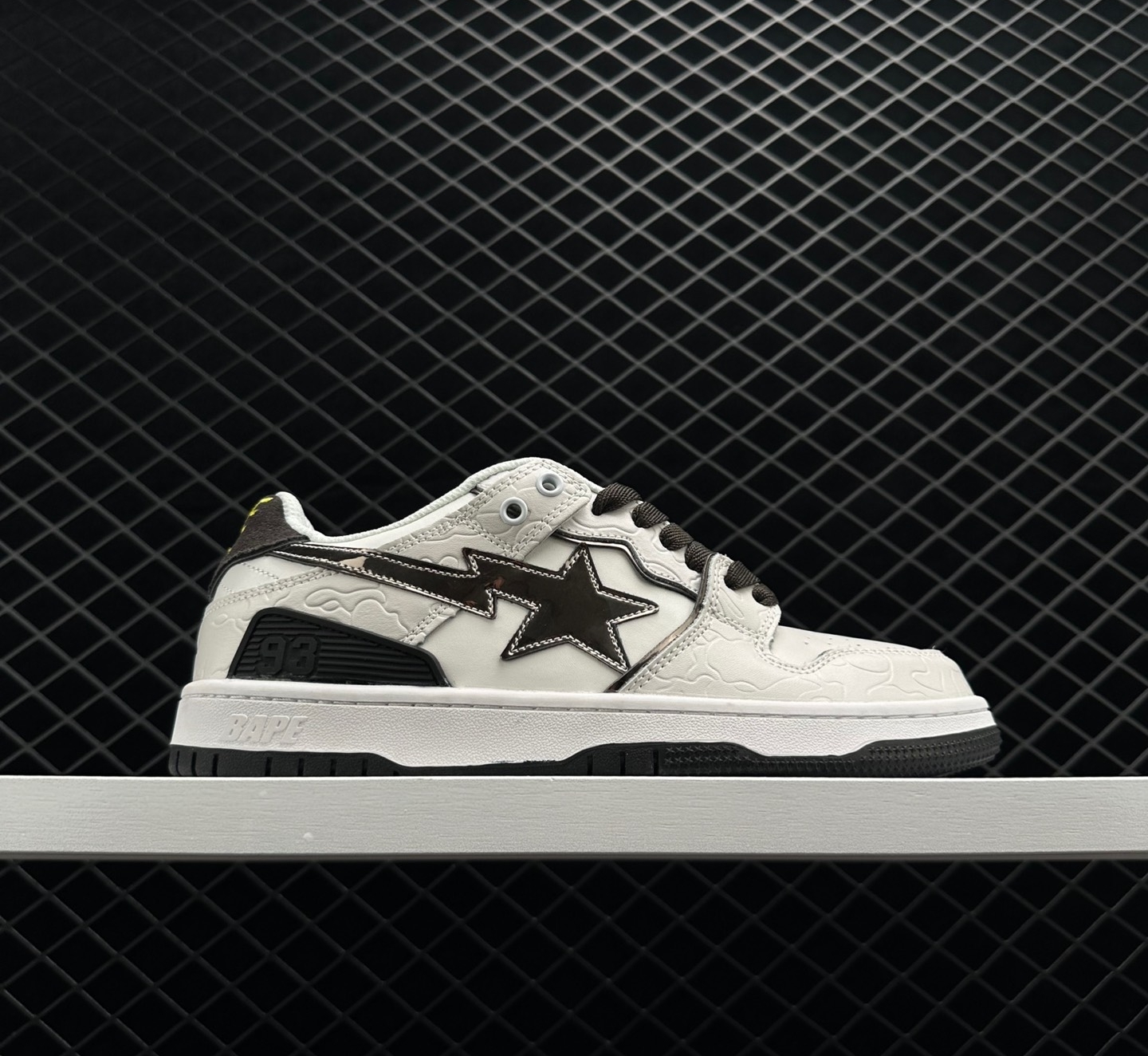 A Bathing Ape Bape SK8 Sta White Silver - Stand Out in Style