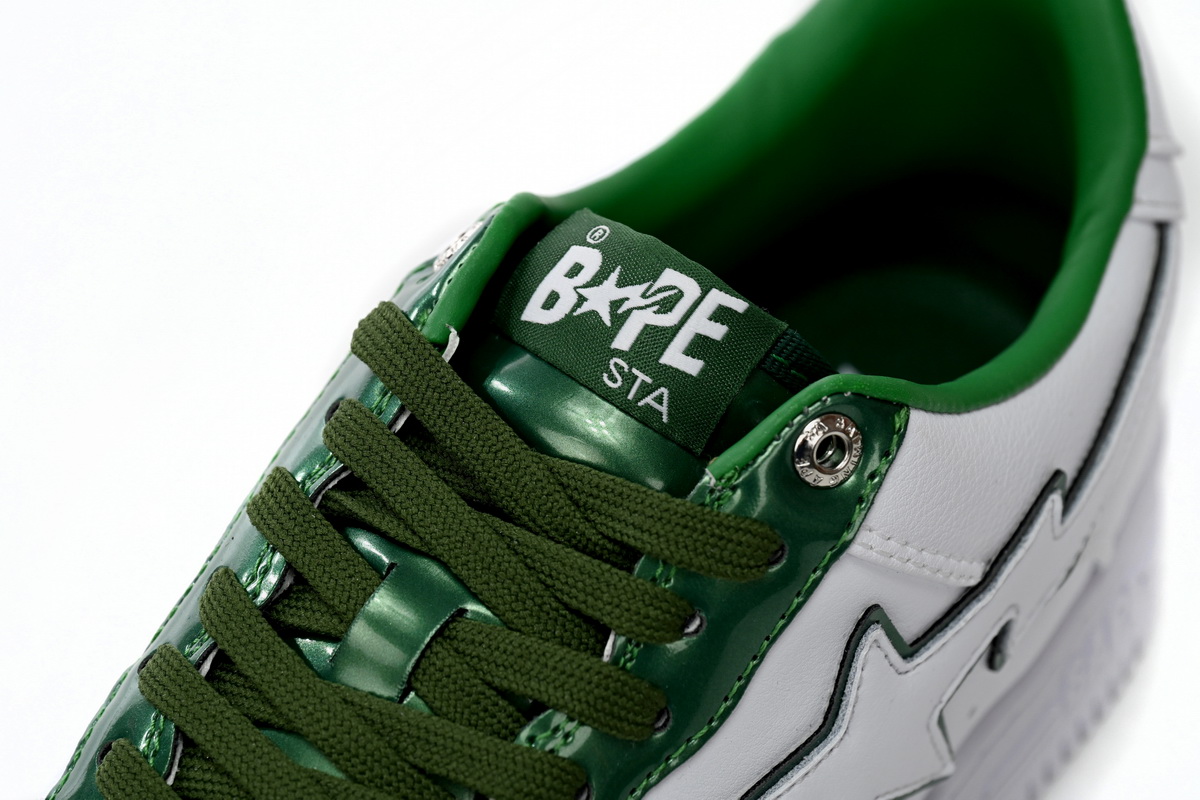 A Bathing Ape Bape Sta Patent Leather White Green 1J30-191-017 | 80 max characters | SEO Title