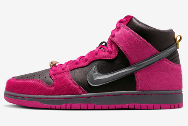Run The Jewels x Nike SB Dunk High Pink/Black-Metallic Gold DX4356-600