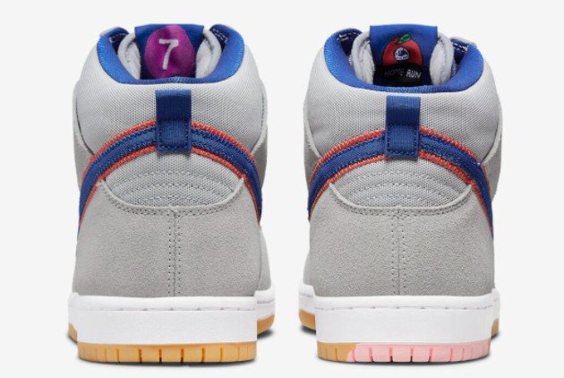 Nike SB Dunk High 'New York Mets' Cloud Grey/Rush Blue-Team Orange-White DH7155-001 | Authentic Nikes for Mets Fans