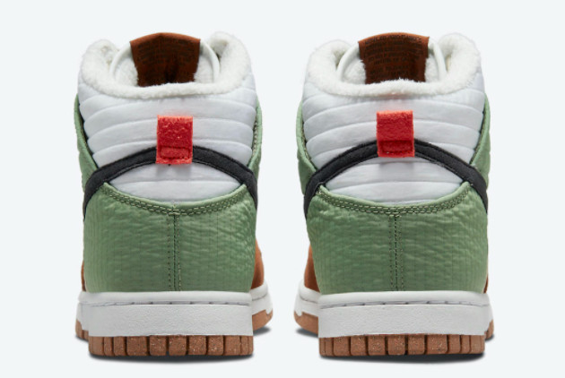 Nike Dunk High 'Toasty' Summit White/Black-Oil Green-Rattan DN9909-100 | Limited Edition Stylish Sneakers