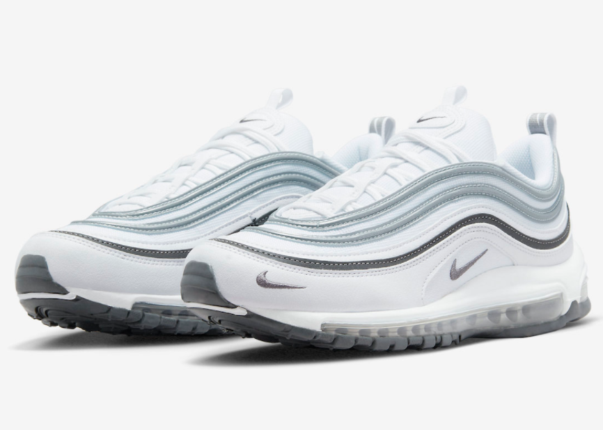 Nike Air Max 97 Low Tops Retro White Gray DX8970-100 - Stylish and Comfortable Sneakers for Men