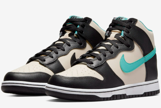 Nike Dunk High EMB Beige/Black-Turquoise DO9455-200: Premium Sneaker for Style Enthusiasts