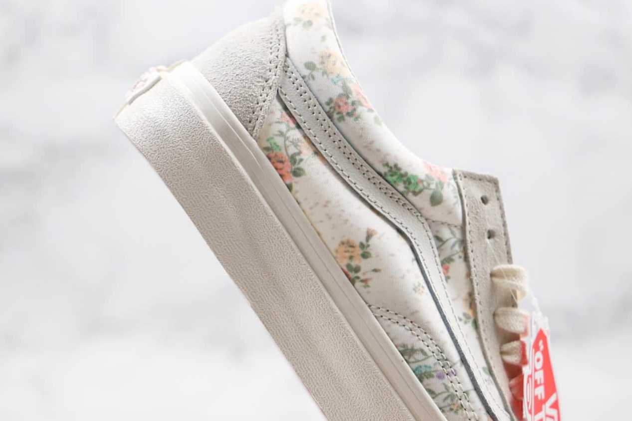 VANS Old Skool Floral White Marshmallow Shoes - Classic Style with a Floral Twist
