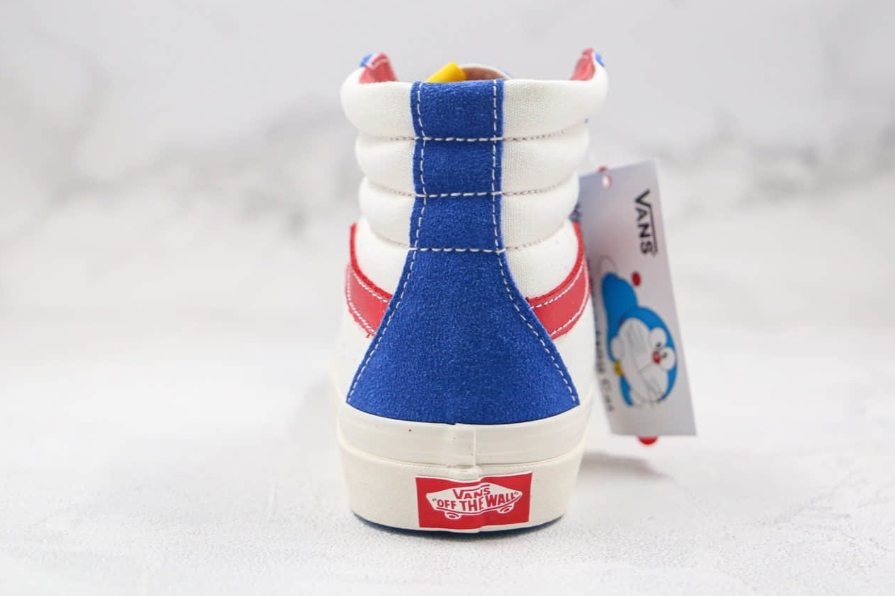 Vans Pokonyan Doraemon X Sk8-High Reissue Sneakers - White/Blue/Red | Limited Edition