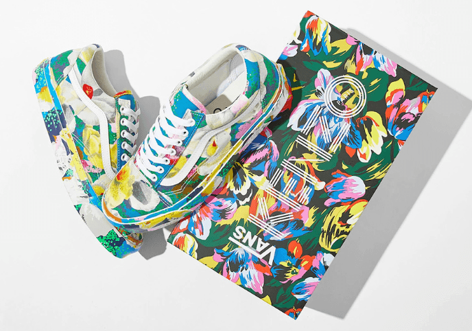 Vans Kenzo x OG Old Skool LX Floral Yellow Sneakers - Limited Edition