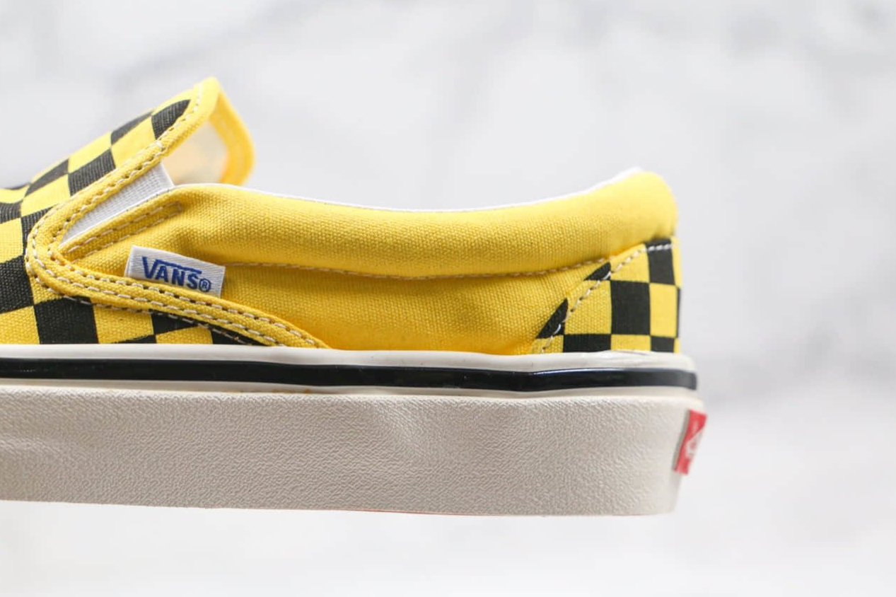 Vans UA Classic Slip-On 9 'Neon Yellow Check' - Stand Out with Bold Style