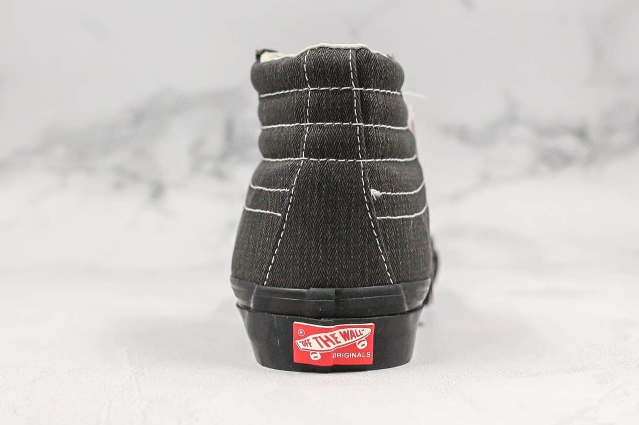 Vans Vault OG SK8-HI LX Black Herringbone VN0A4BVBVZ2 - Premium Skate Shoes